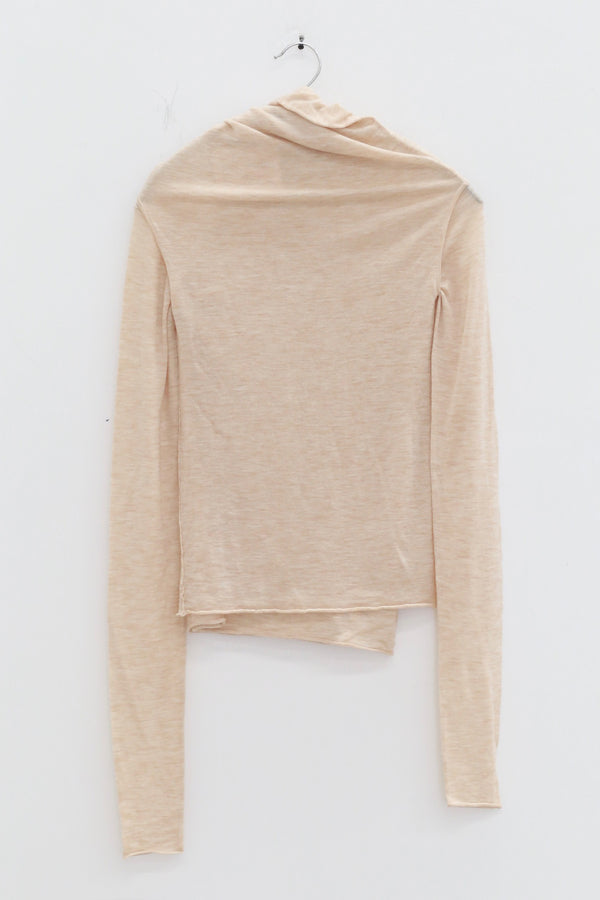 NAN KNITS 25 Autumn and Winter High Neck Tube Top Double Layer Bottoming Shirt NAN-N25AWBAS04KHA-KAQI Khaki